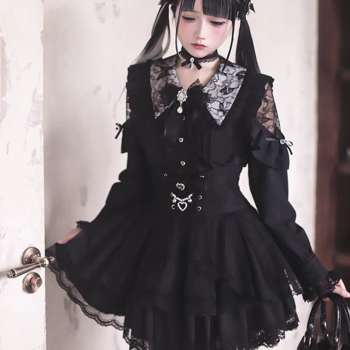 Set Rok Harajuku Kawaii Wanita - Blouse Off Shoulder ulasan dan harga